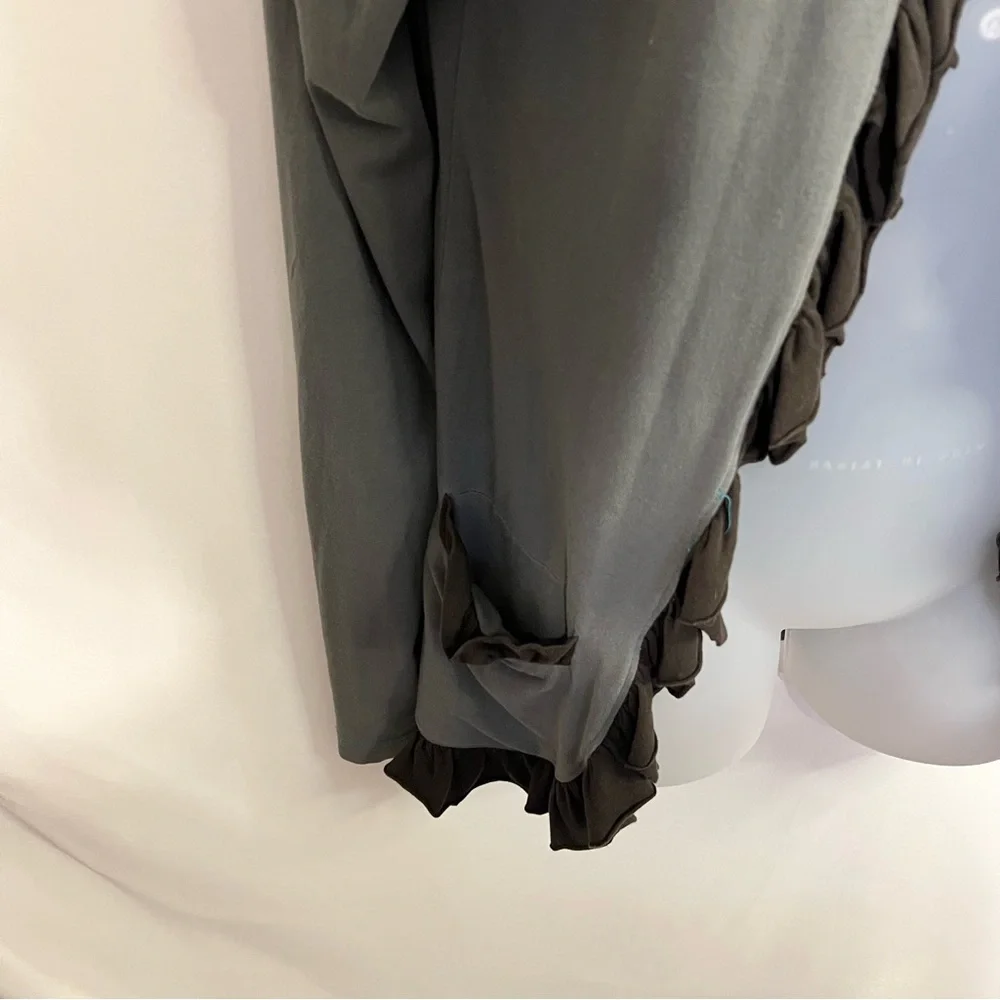 Matilda Jane M Ruffle Cardigan Forest Fairy open Long Brown Gray Cotton